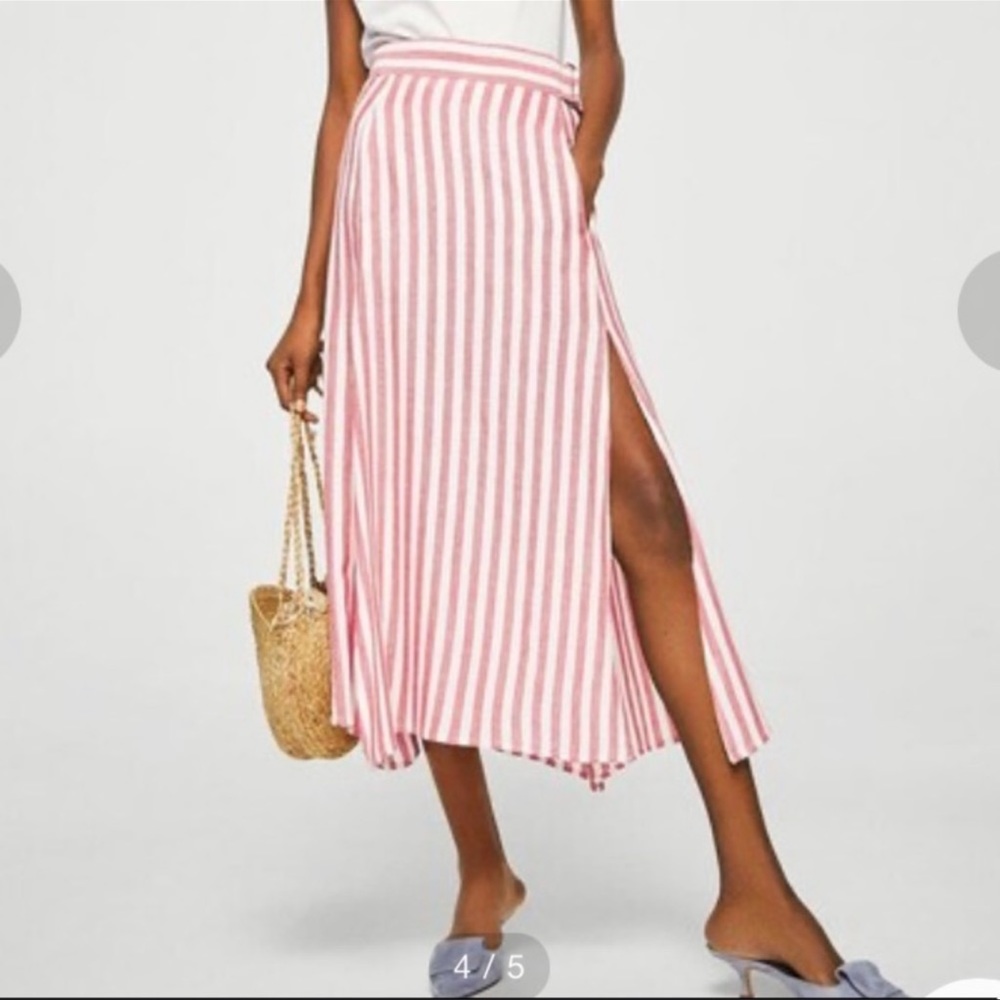 Mango Linen blend skirt